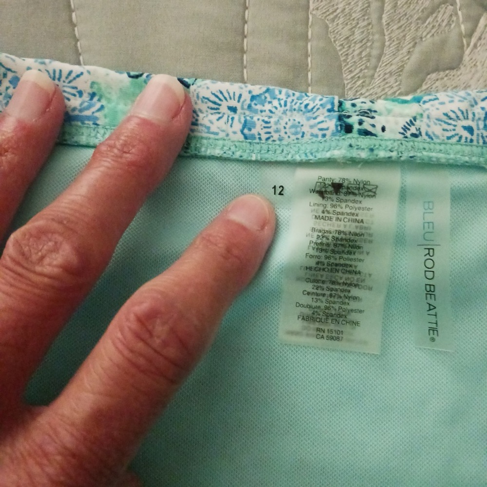 Bleu Rod Beattie Aqua Floral Bikini Bottom - Picture 2 of 4